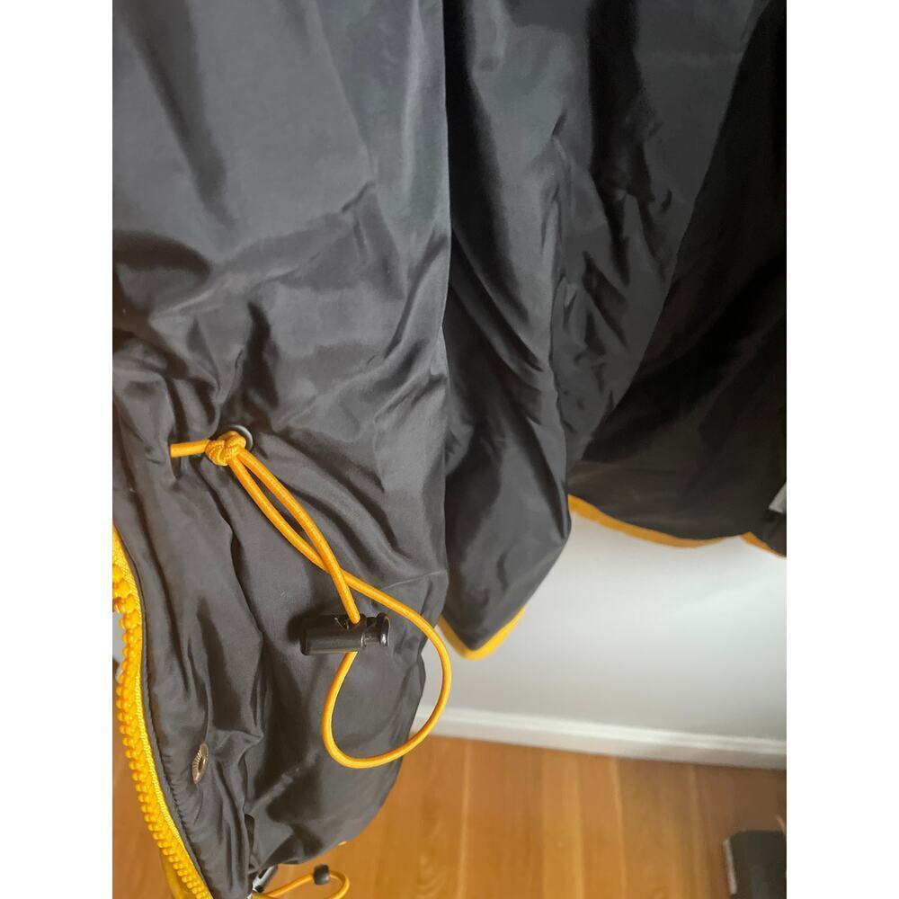 L.L. Bean Outdoors Coat Vintage Yellow Ski Jacket 80s 90s Retro Gathered Waist M - Picture 7 of 9